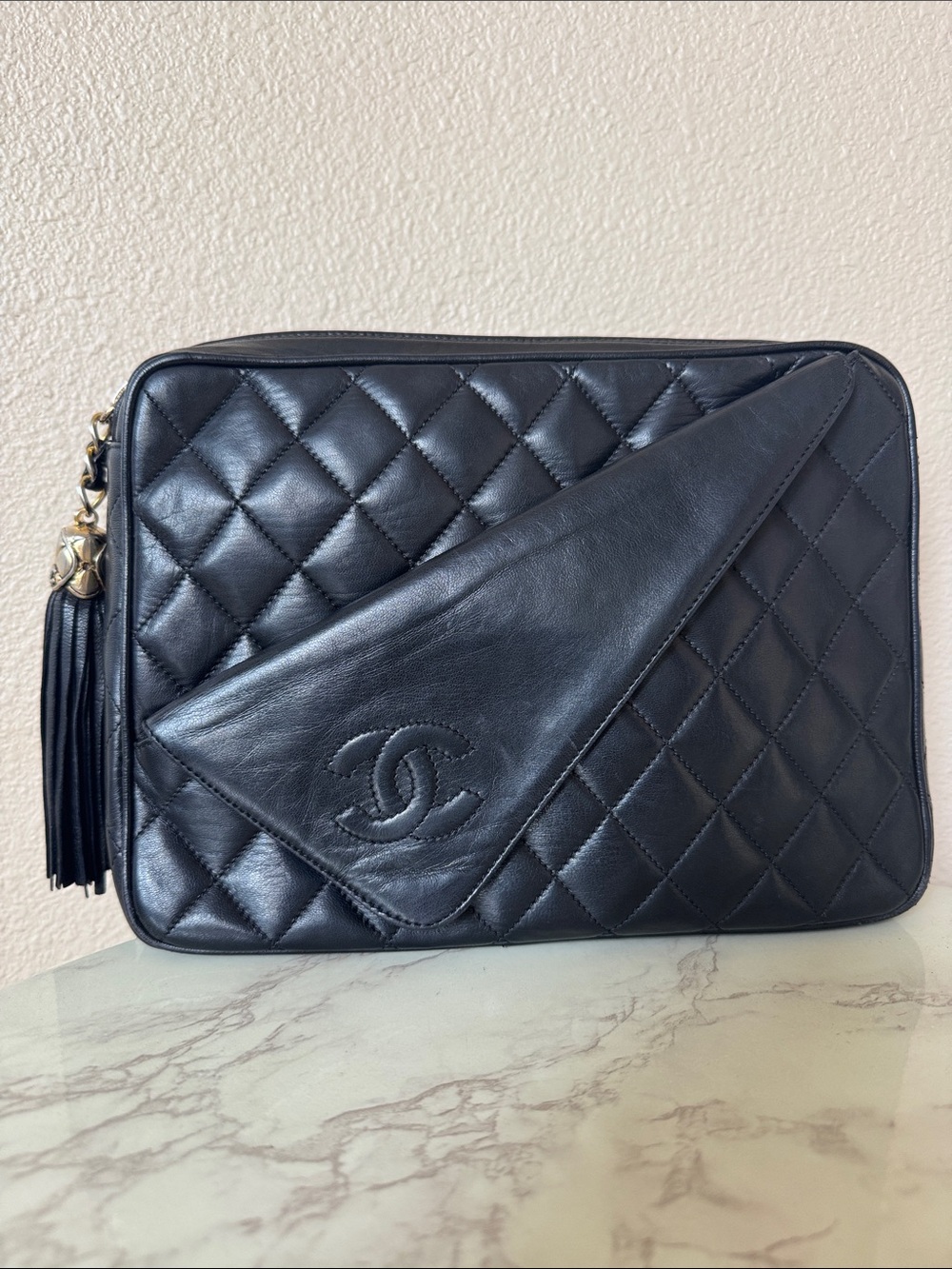 Chanel Quilted Tassel Camera Bag